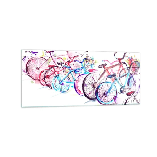 Quadro em vidro - Reunião do Clube Antimoto - 120x50 cm