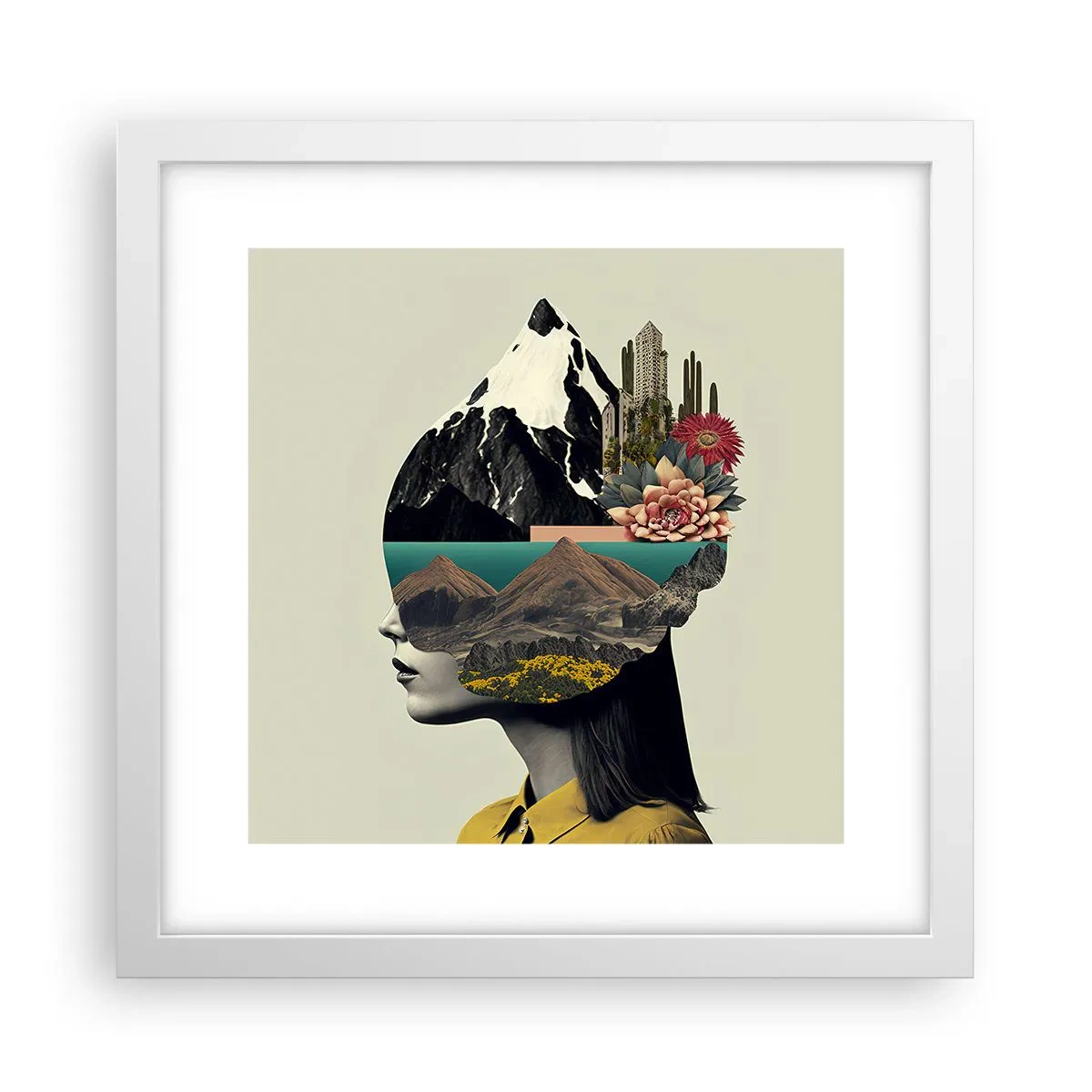 Pôster em moldura branca - Mulher – sempre um mistério - 30x30 cm