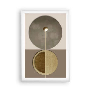 Pôster em moldura branca - Equilíbrio perfeito - 61x91 cm