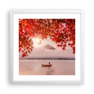 Pôster em moldura branca - No clima japonês - 40x40 cm