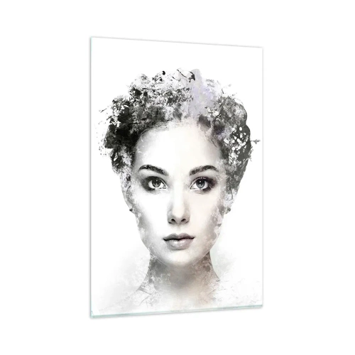 Quadro em vidro - Um retrato extremamente elegante - 80x120 cm