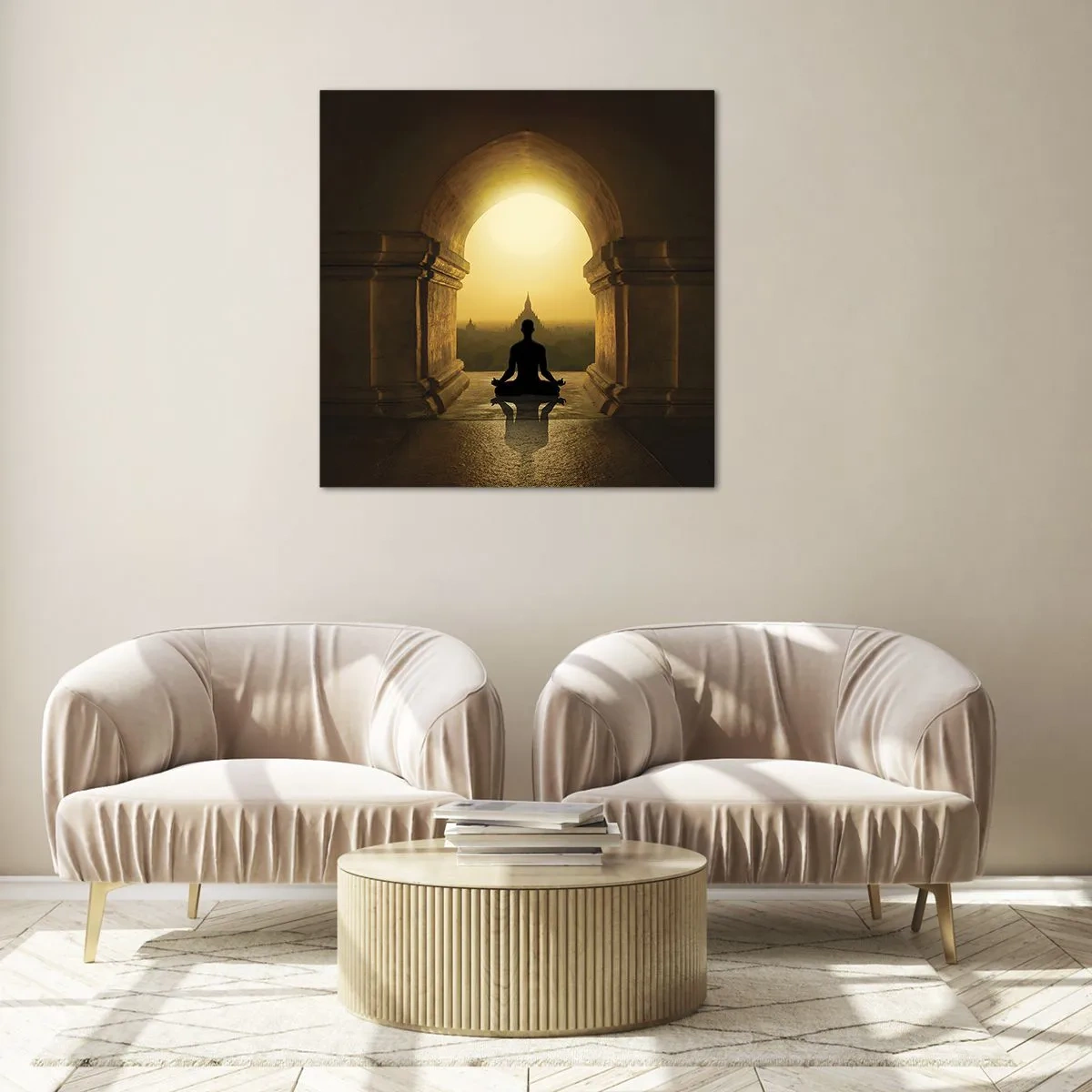 Quadro em vidro - Harmonia completa - 50x50 cm