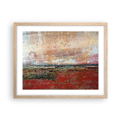 Pôster com moldura de carvalho claro - Talvez seja o mar - 50x40 cm
