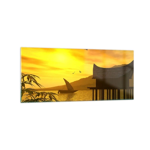 Quadro em vidro - A desejada paz - 120x50 cm