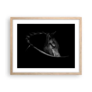 Pôster com moldura de carvalho claro - Príncipe Negro - 50x40 cm