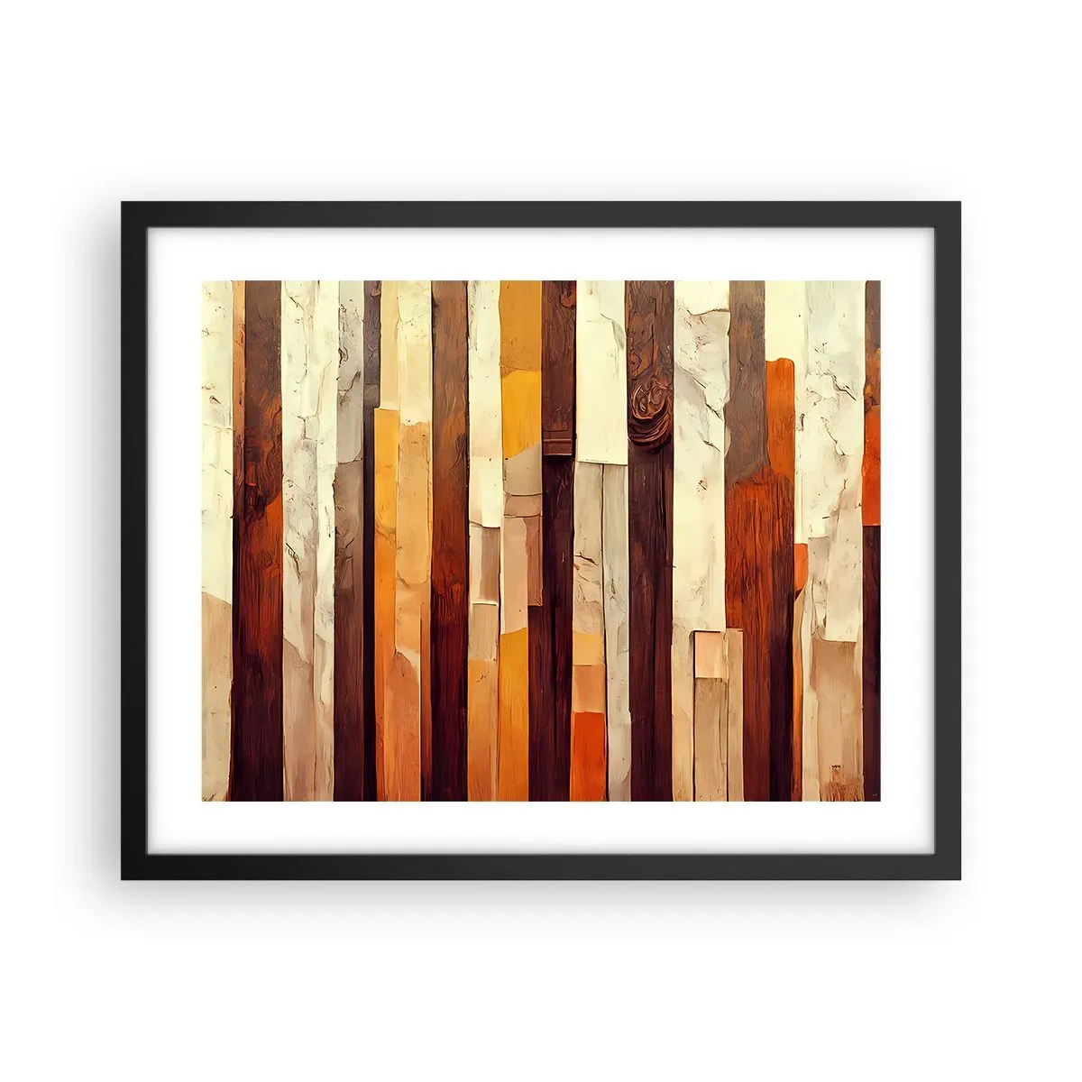 Pôster com moldura preta - Hino das árvores da floresta - 50x40 cm