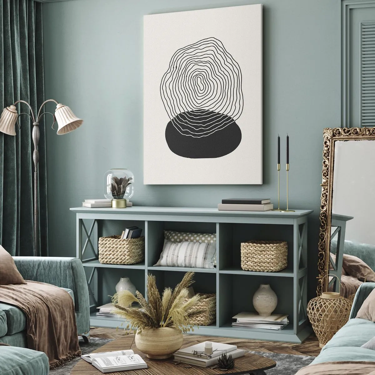 Quadro em tela - Duração e vibração - 65x120 cm