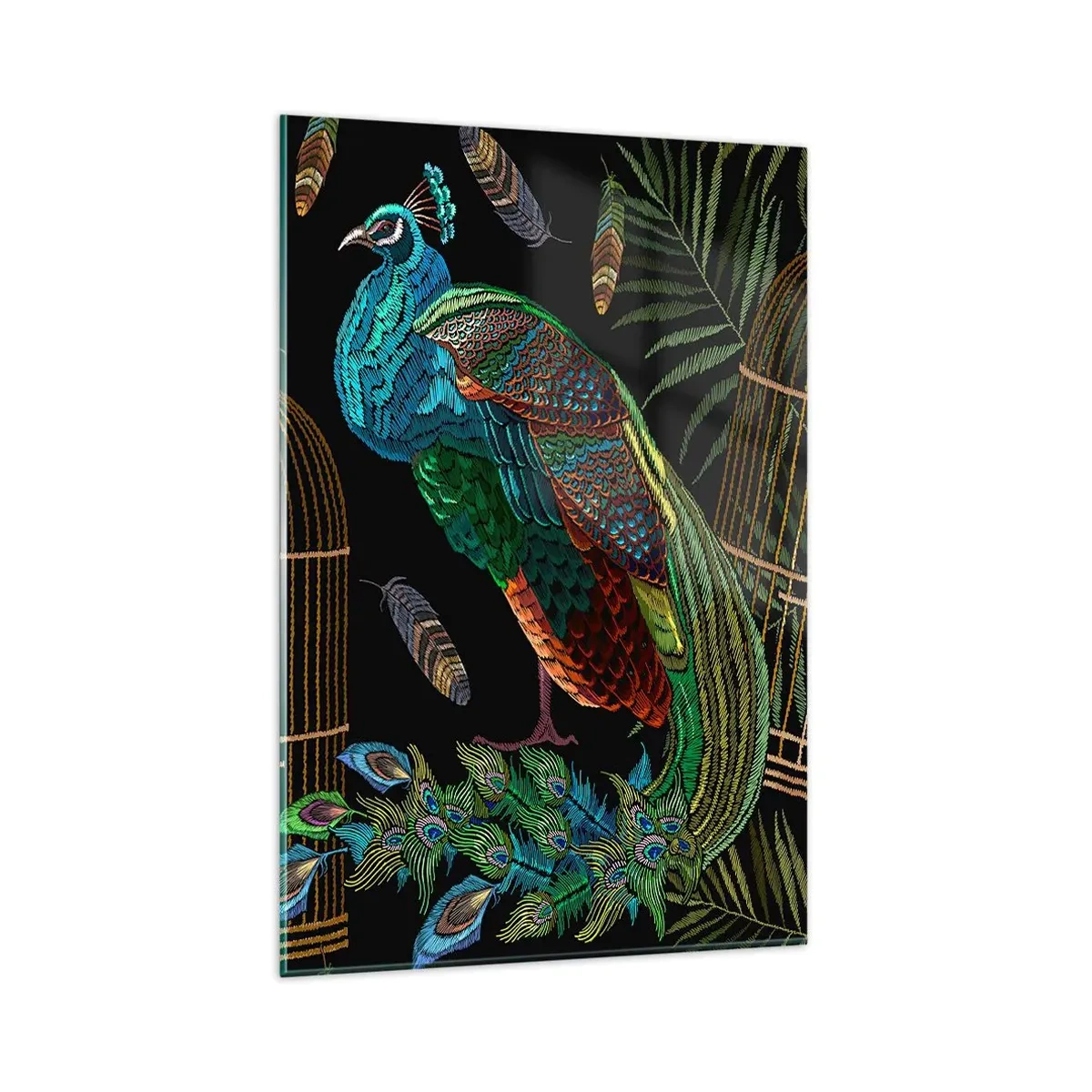 Quadro em vidro - Em vestes reais - 80x120 cm