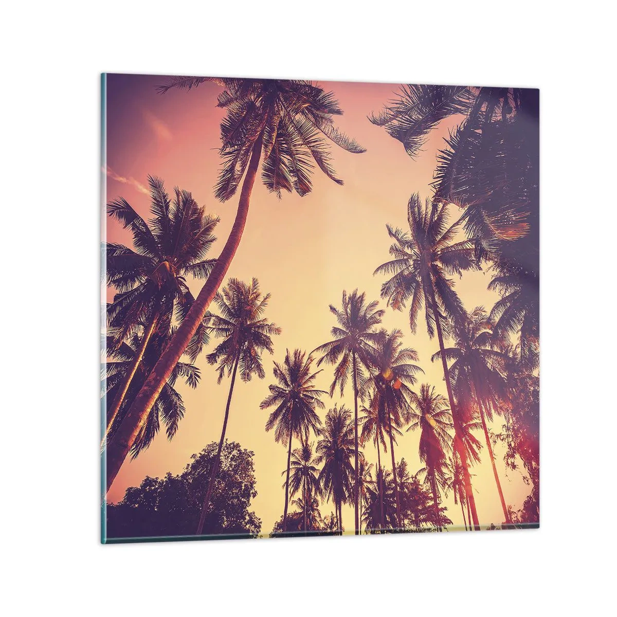 Quadro em vidro - Variação tropical - 30x30 cm