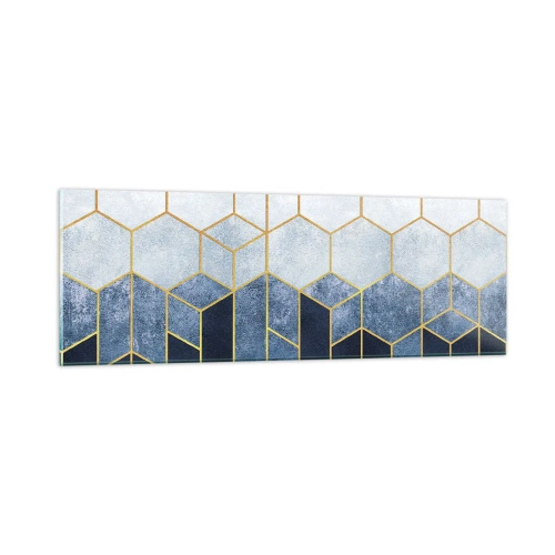 Quadro em vidro - Composição em ritmo sincopado - 90x30 cm