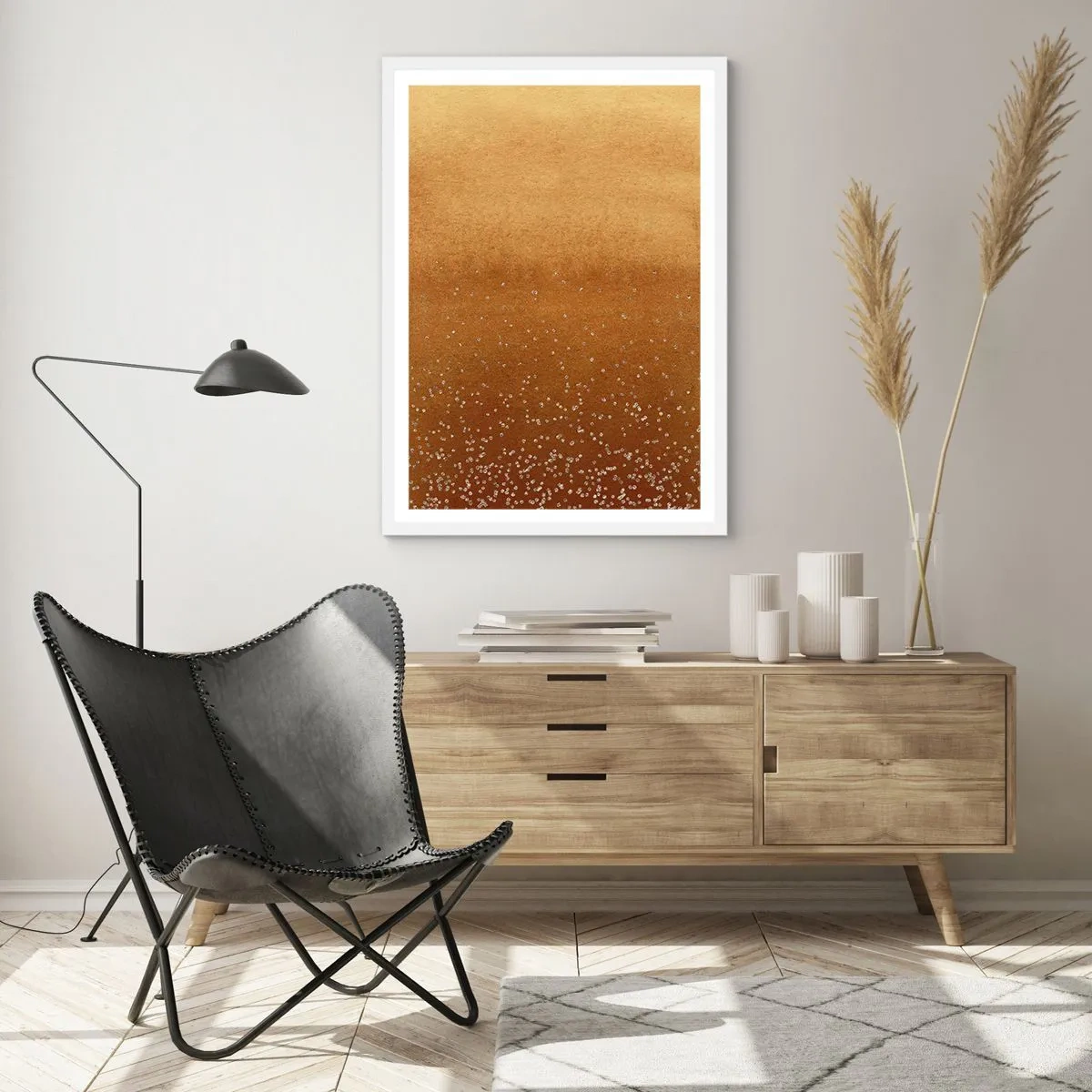 Pôster em moldura branca - O nascimento da luz - 40x50 cm
