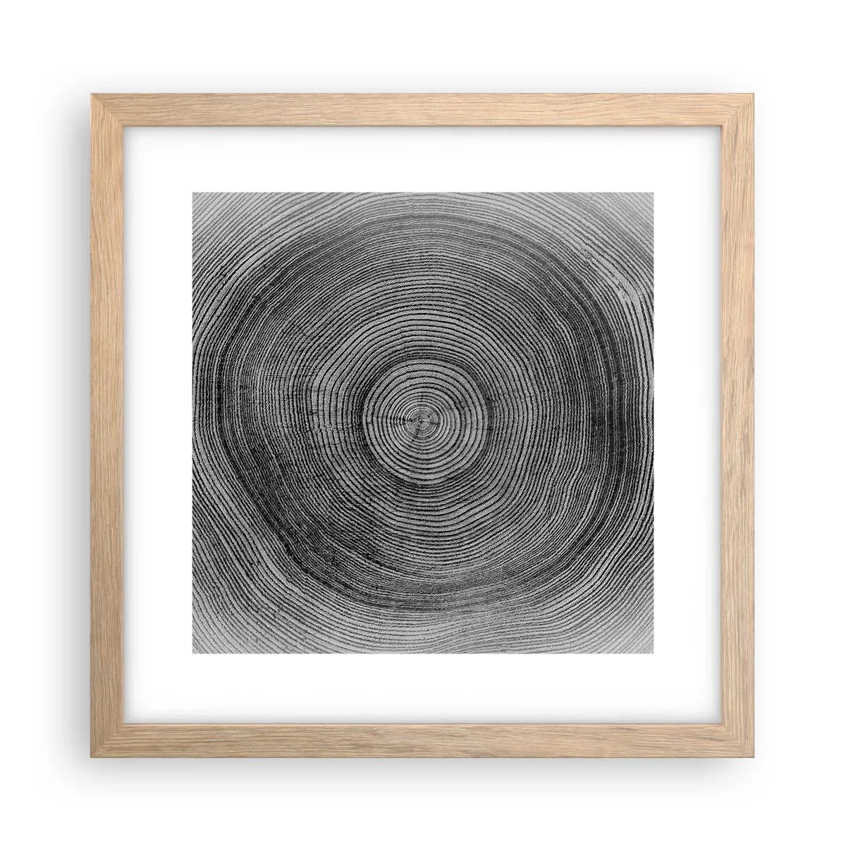 Pôster com moldura de carvalho claro - Sinal dos tempos - 30x30 cm