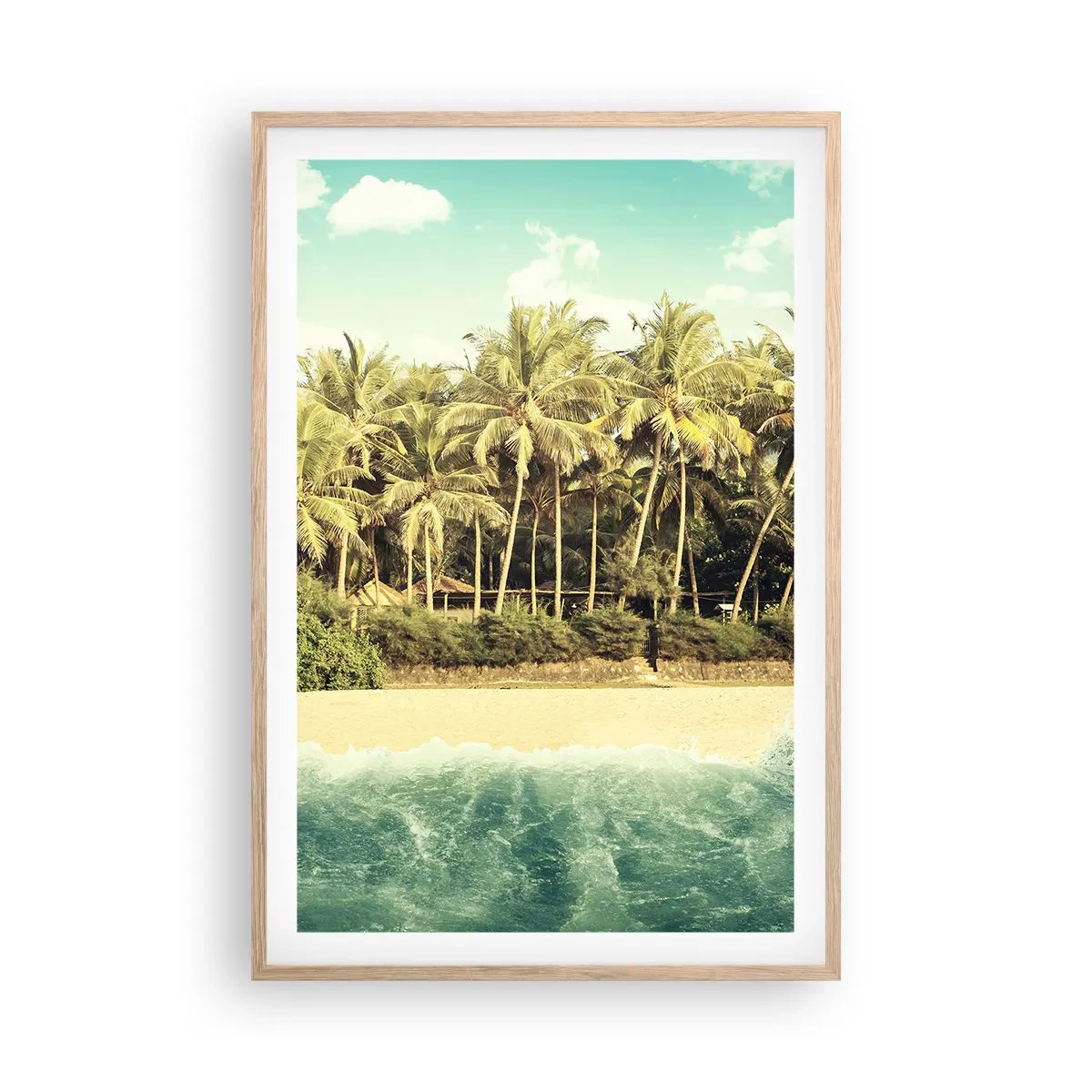 Pôster com moldura de carvalho claro - Ou talvez aqui? - 61x91 cm