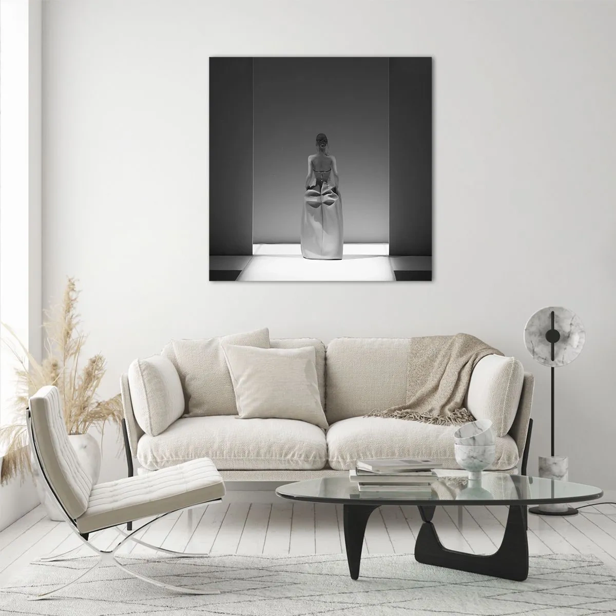 Quadro em vidro - Simplicidade refinada - 60x60 cm