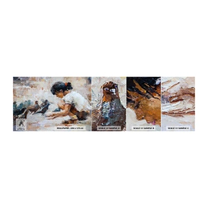 Amostra de papel de parede autocolante Deluxe Sticker - Pequenos e queridos - Garota, Gorducho, Para crianças - 100x30 cm