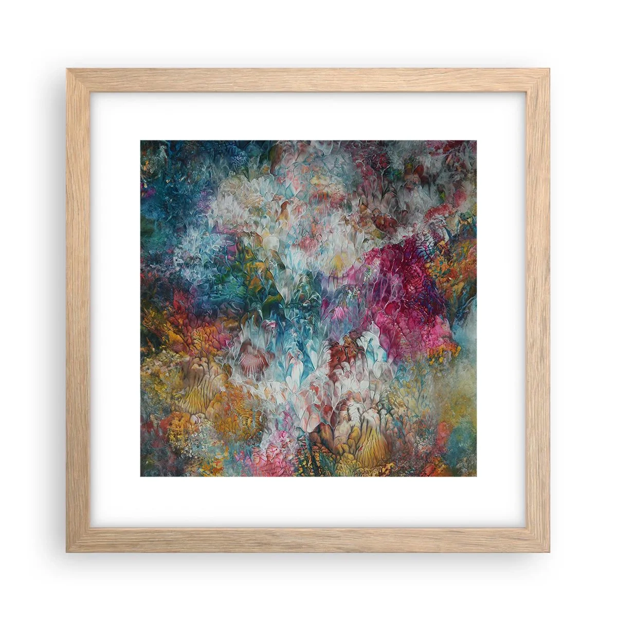Pôster com moldura de carvalho claro - Em plena floração - 30x30 cm