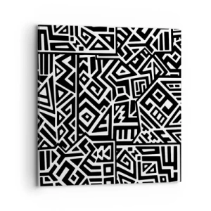 Quadro em tela - Composição pré-colombiana - 70x70 cm