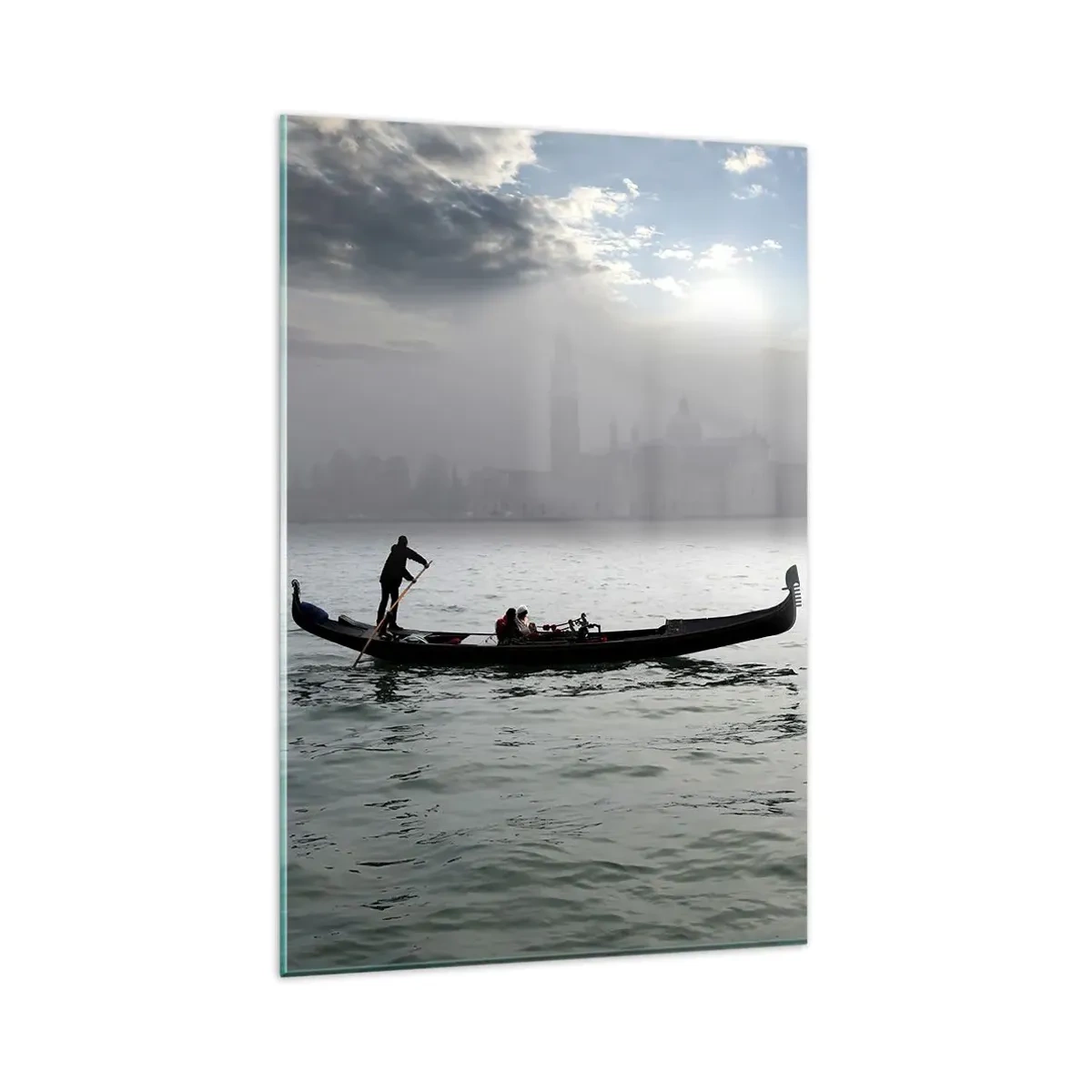 Quadro em vidro - Uma cidade fabulosa feita de água e nevoeiro - 80x120 cm