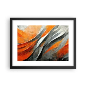 Pôster com moldura preta - Calor e frio - 40x30 cm