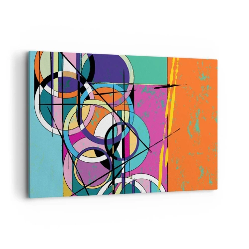 Quadro em tela - Círculo entre círculos - 120x80 cm