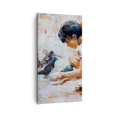 Quadro em tela - Pequenos e queridos - 55x100 cm