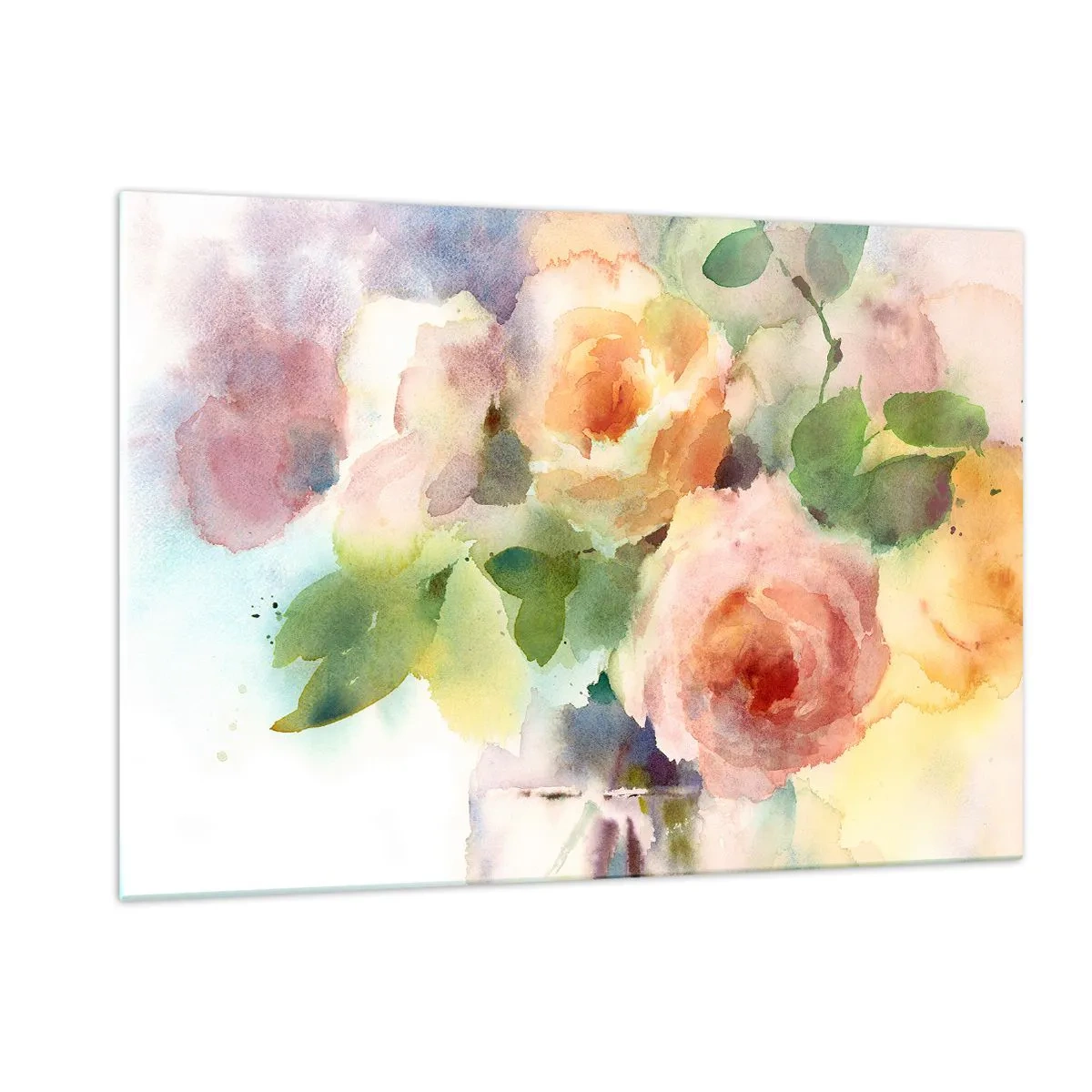 Quadro em vidro - Delicado como uma aquarela - 120x80 cm