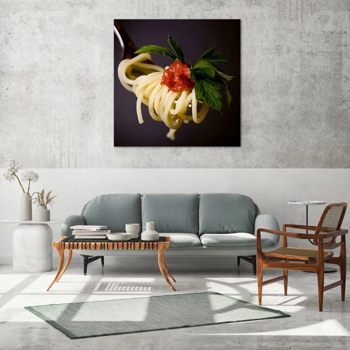 Quadro em vidro - Saborosa mordida - 60x60 cm