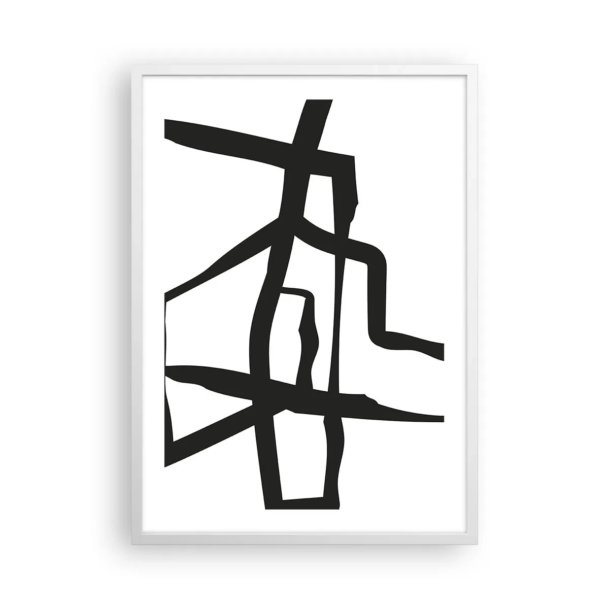 Pôster em moldura branca - Projeto preto e branco - 50x70 cm