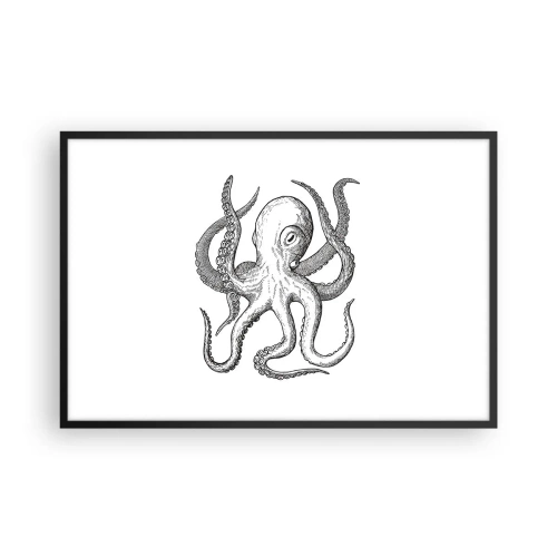 Pôster com moldura preta - Dançando com as ondas - 91x61 cm