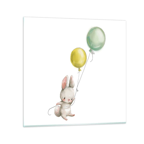 Quadro em vidro - Também quero voar! - 40x40 cm