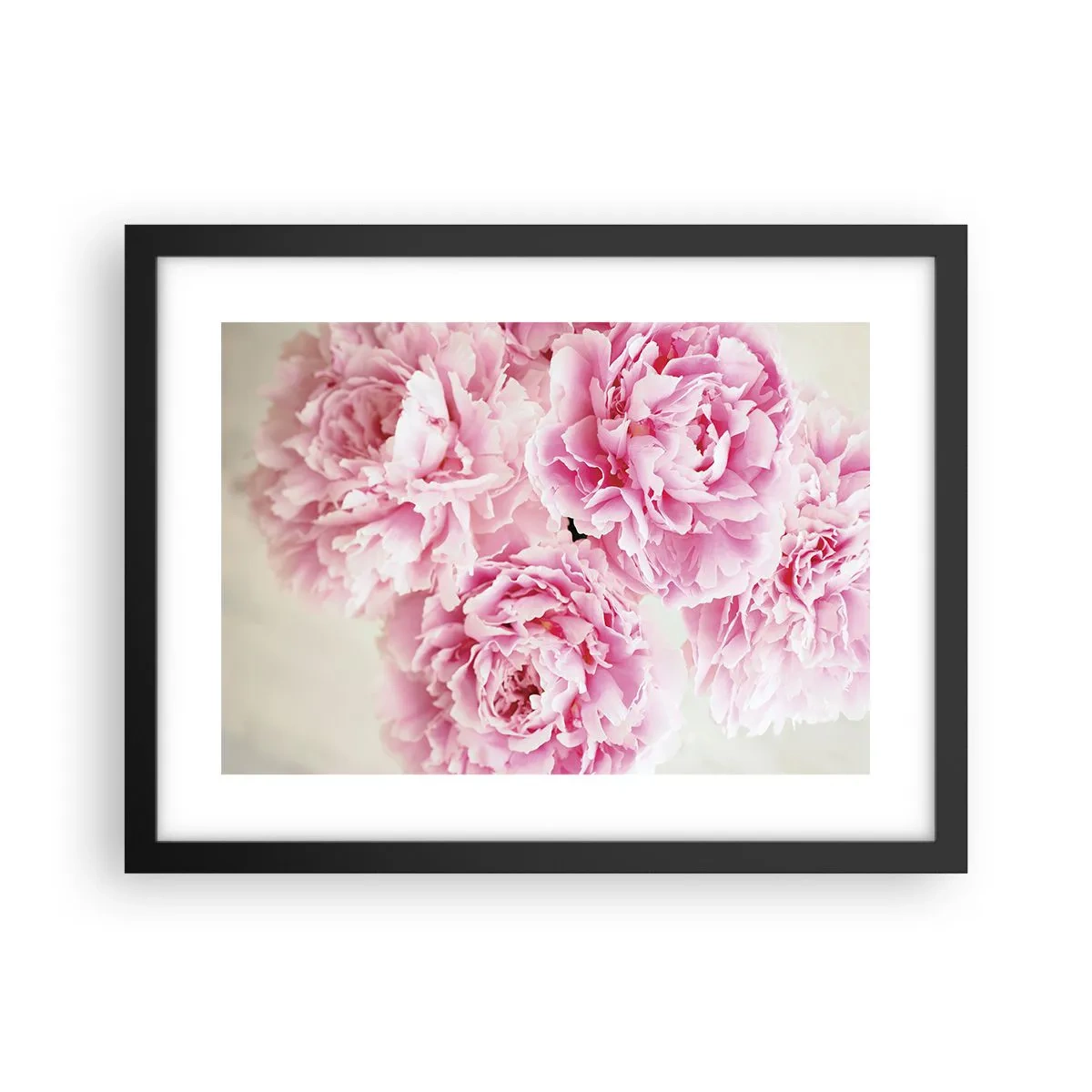Pôster com moldura preta - Em esplendor rosa - 40x30 cm