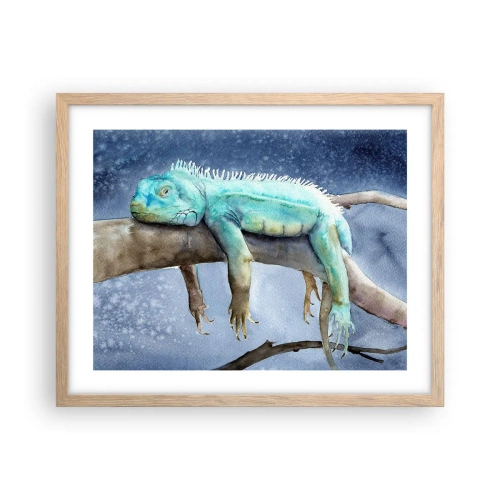 Pôster com moldura de carvalho claro - Estamos bem! - 50x40 cm