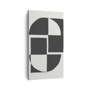 Quadro em tela - Antítese – síntese - 45x80 cm