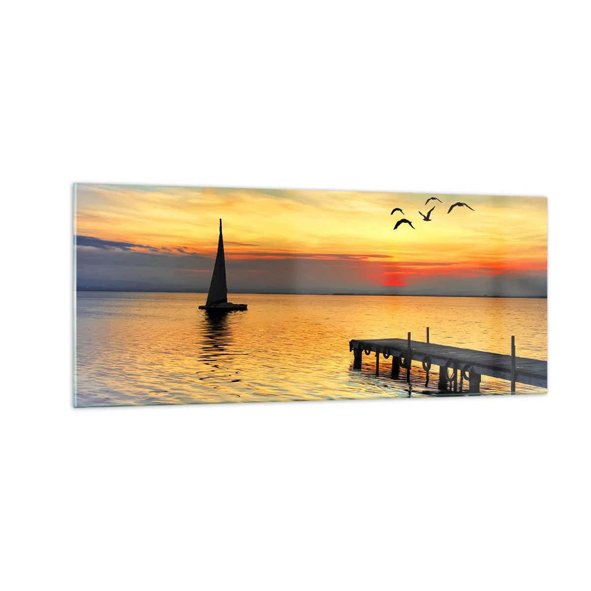 Quadro em vidro - Regressos noturnos - 100x40 cm