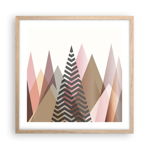 Pôster com moldura de carvalho claro - Vista piramidal - 50x50 cm