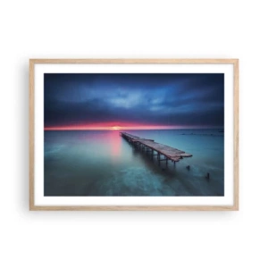 Pôster com moldura de carvalho claro - Entre o céu e a terra - 70x50 cm