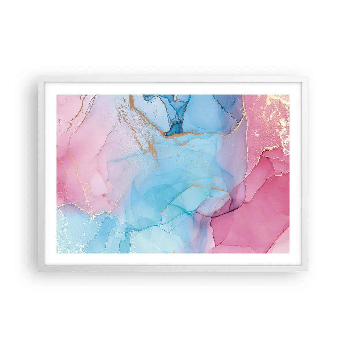 Pôster em moldura branca - Encontro e difusão - 70x50 cm