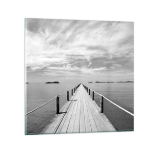 Quadro em vidro - Talvez uma viagem... - 30x30 cm
