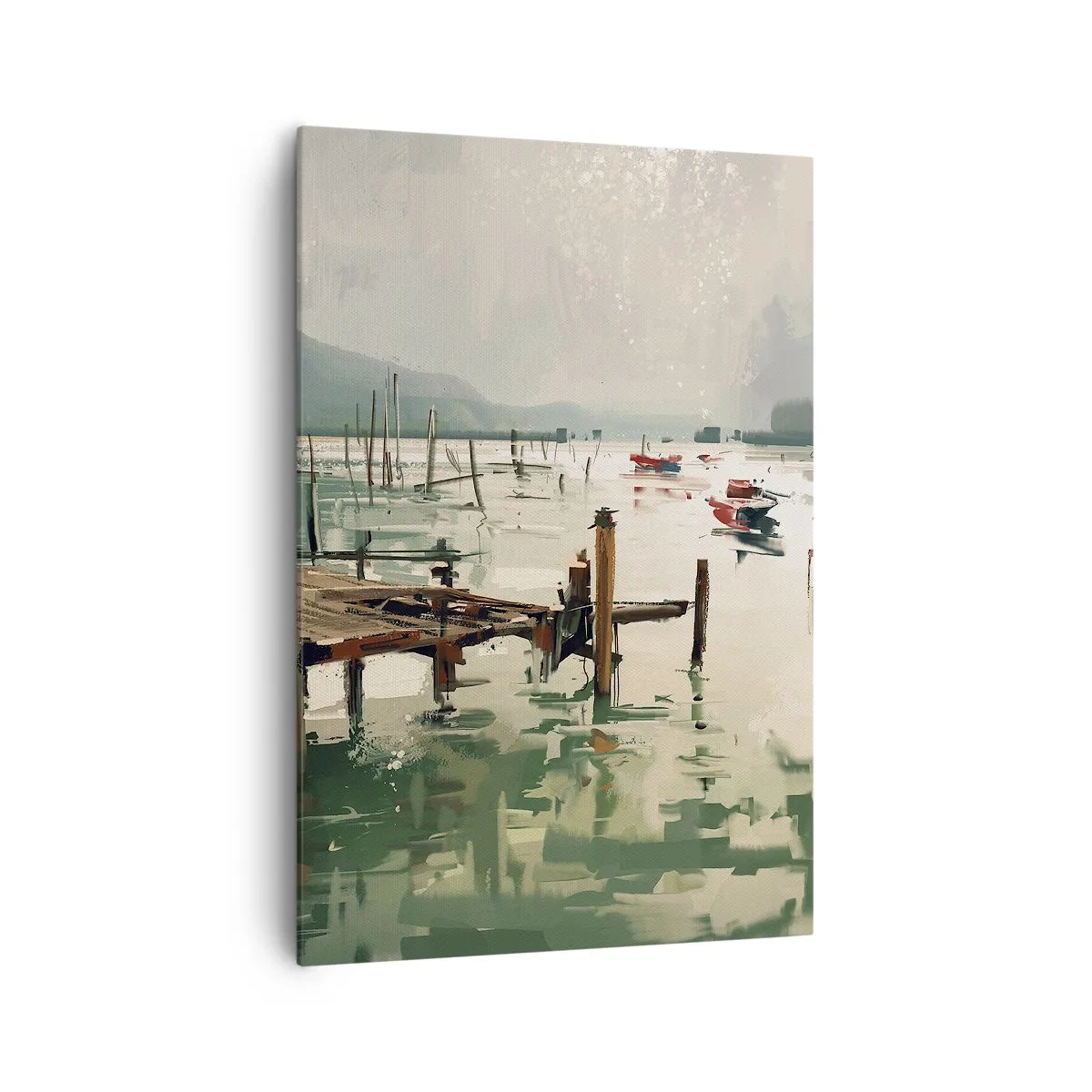 Quadro em tela - Mergulhado na lua derretida - 70x100 cm