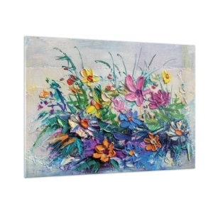 Quadro em vidro - Não é de todo natureza morta - 100x70 cm