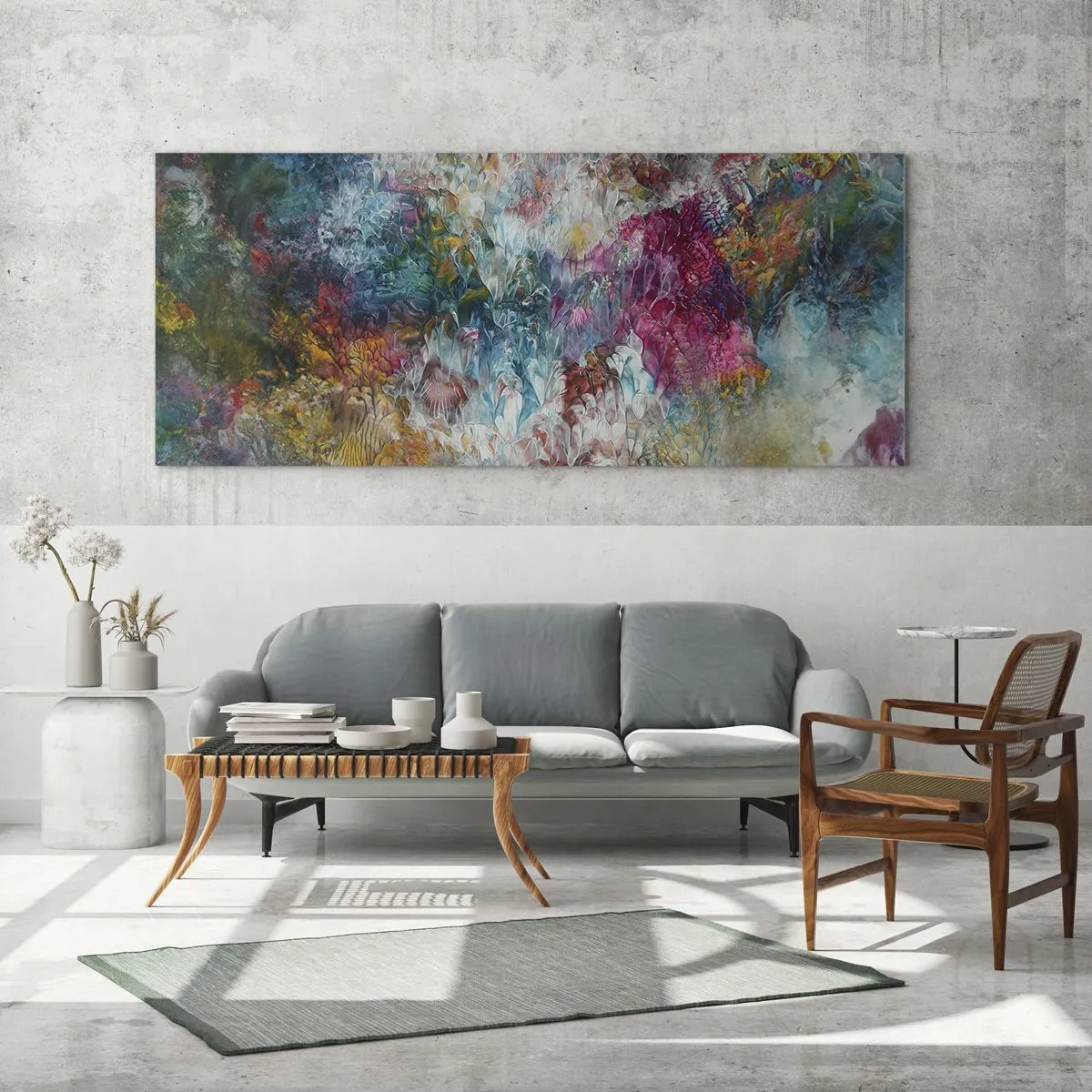 Quadro em vidro - Em plena floração - 140x50 cm