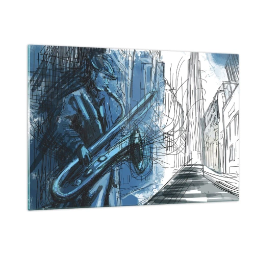 Quadro em vidro - Rapsódia Urbana - 120x80 cm