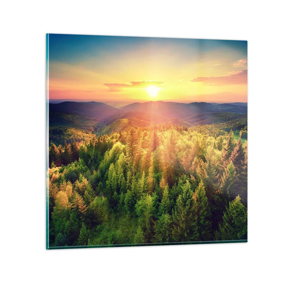 Quadro em vidro - Picos e cumes - 50x50 cm