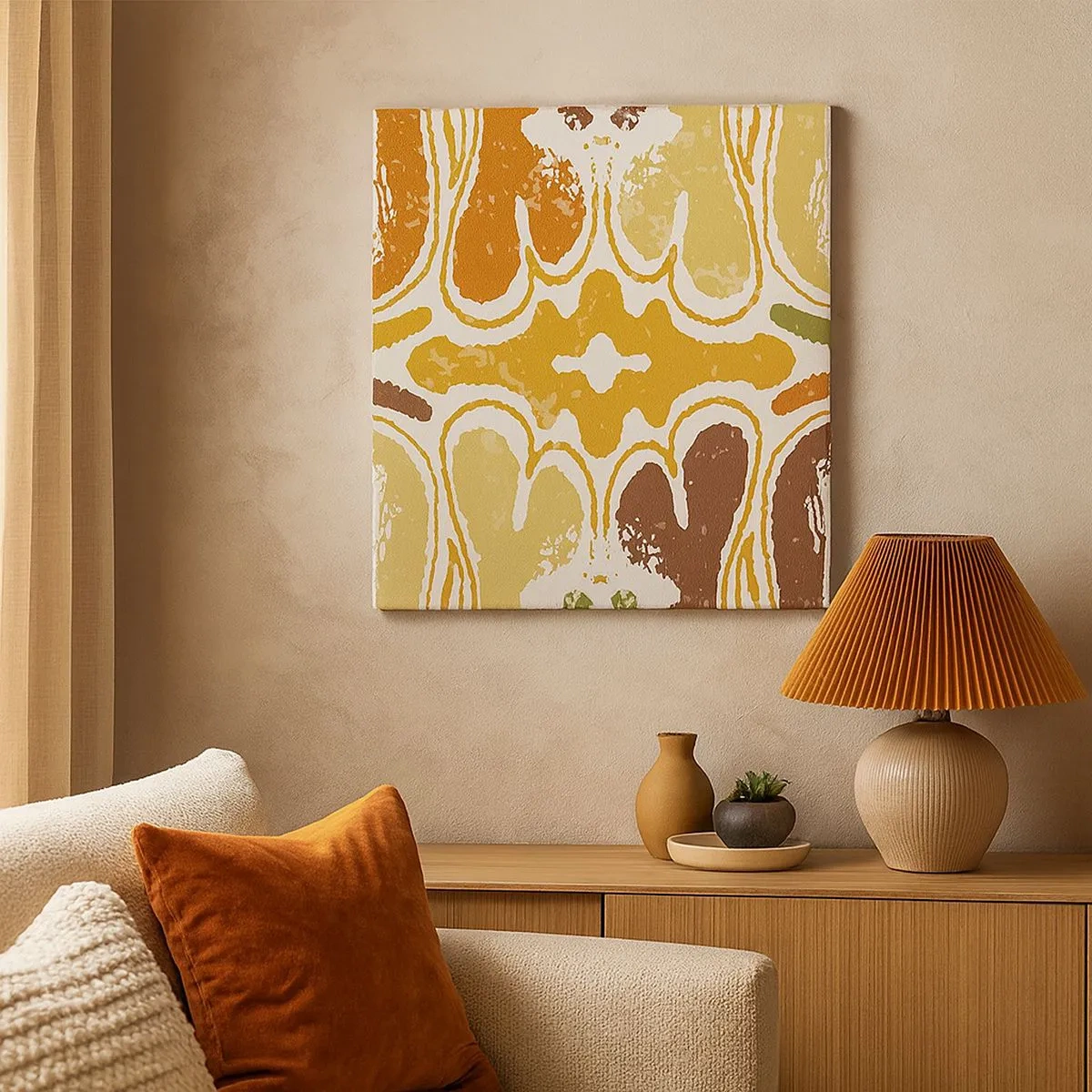 Quadro em tela - Abstração sentimental - 30x30 cm