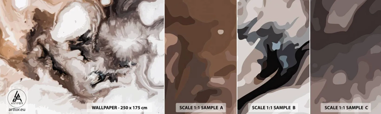 Amostra de Papel de Parede Standard Eco - O nascimento de uma galáxia - Abstração, Pedaço, Padrão Moderno - 100x30 cm