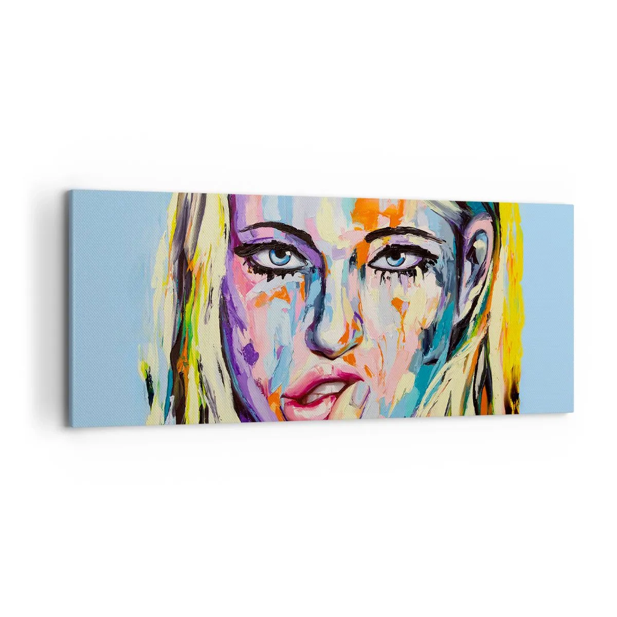 Quadro em tela - Olhe-a diretamente nos olhos - 120x50 cm