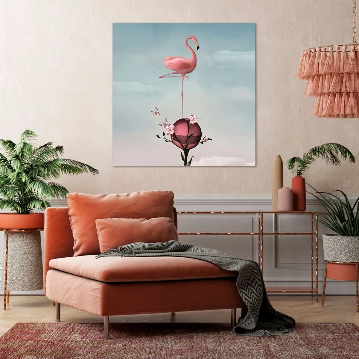 Quadro em tela - Alegoria do basquetebol - 40x40 cm