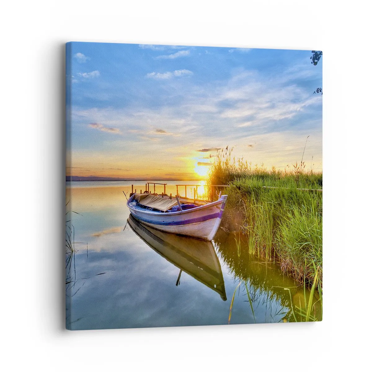 Quadro em tela - Enseada de sonhos realizados - 30x30 cm