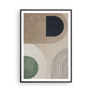 Pôster com moldura preta - A gentileza do oval - 70x100 cm