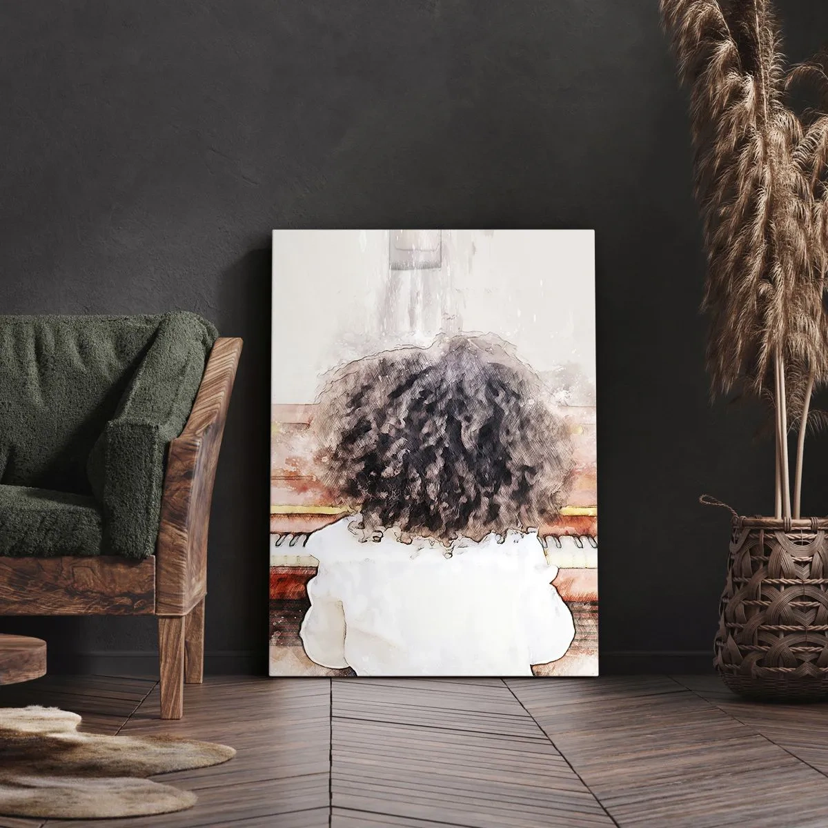 Quadro em tela - Num mundo novo - 50x70 cm